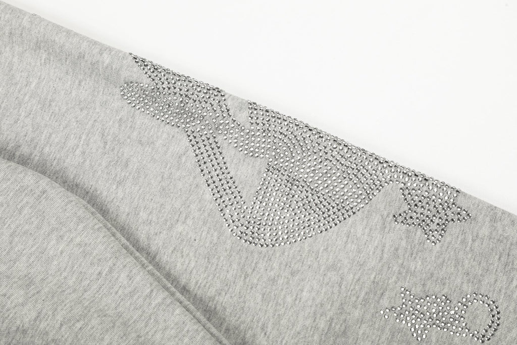 Sp5der Rhinestone Star Hoodie & Sweatpants Matching Set ¡ª detail