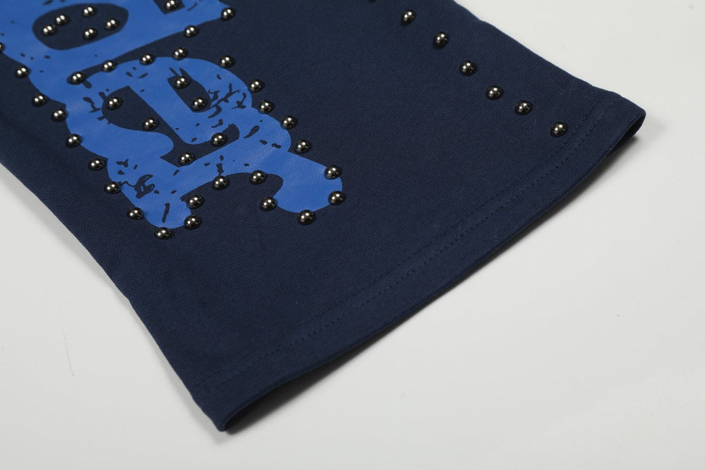Sp5der Navy Studded Graphic Matching Set ¡ª detail