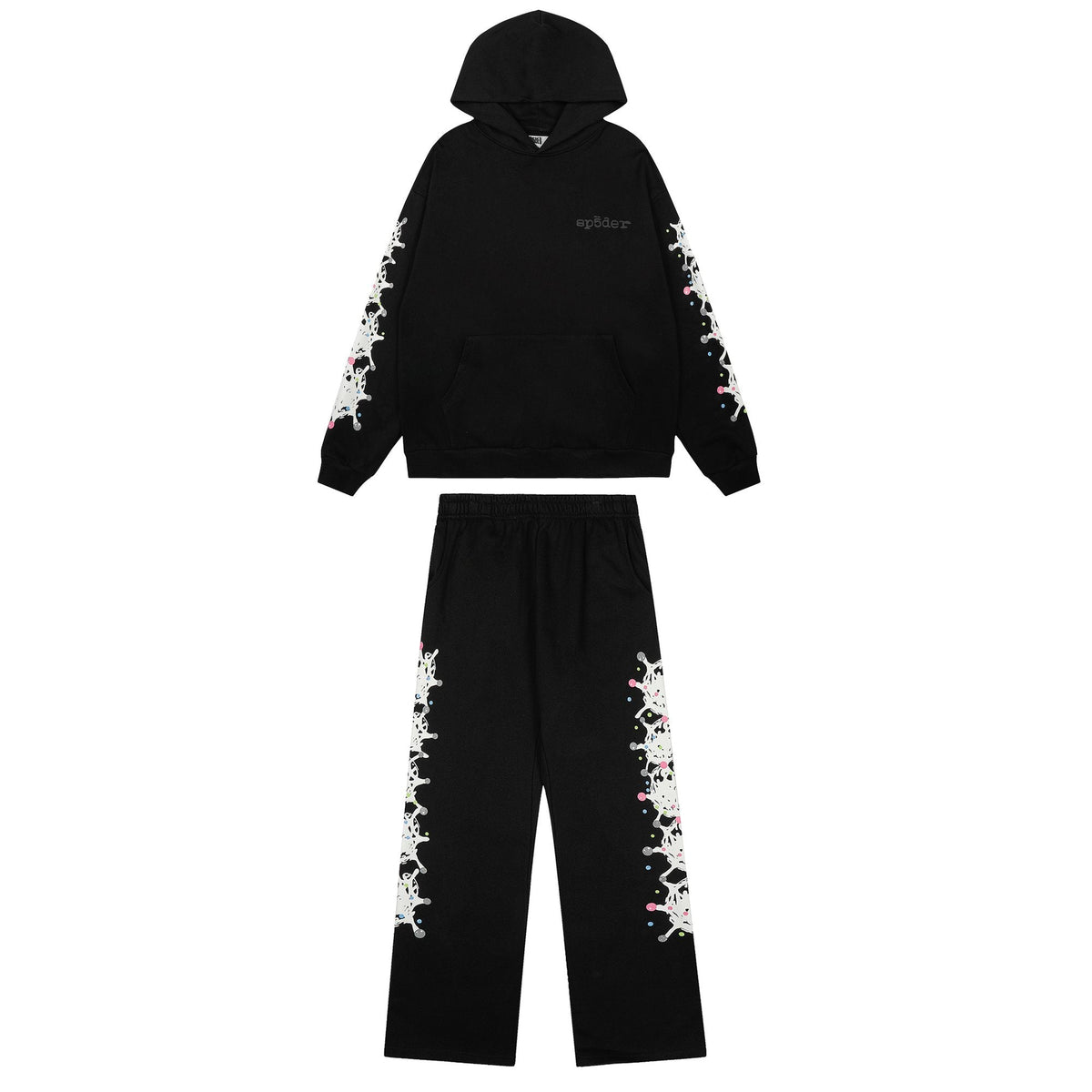 Sp5der Black Splatter Graphic Matching Set ¡ª hero