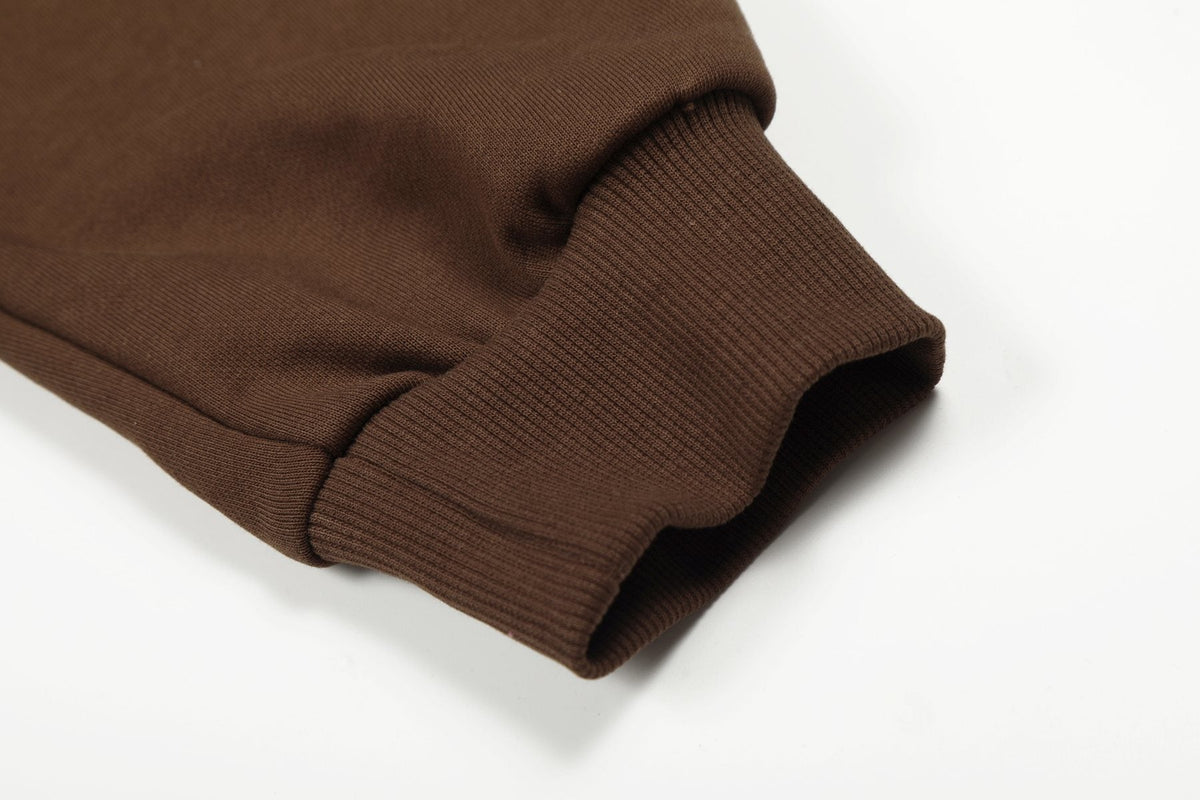 Sp5der Brown Western Spiderweb Graphic Hoodie ¡ª detail