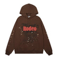 Sp5der Brown Western Spiderweb Graphic Hoodie ¡ª hero