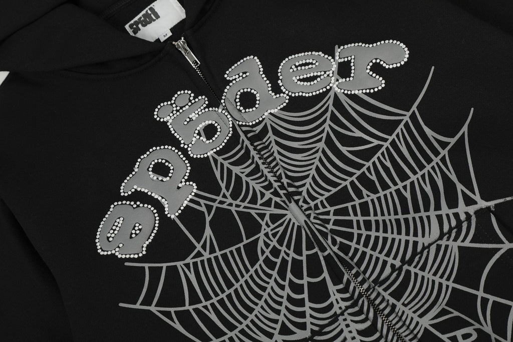 Sp5der Spider-Web Zip Hoodie & Jogger Matching Set ¡ª detail