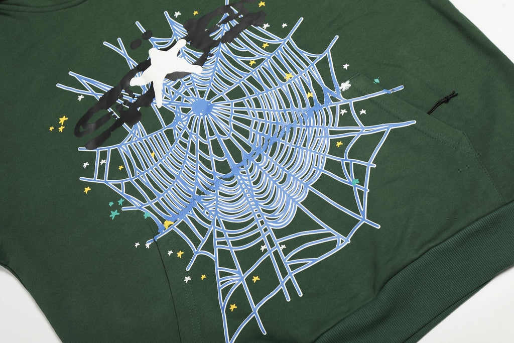 Sp5der Spiderweb Graphic Hoodie ¡ª detail