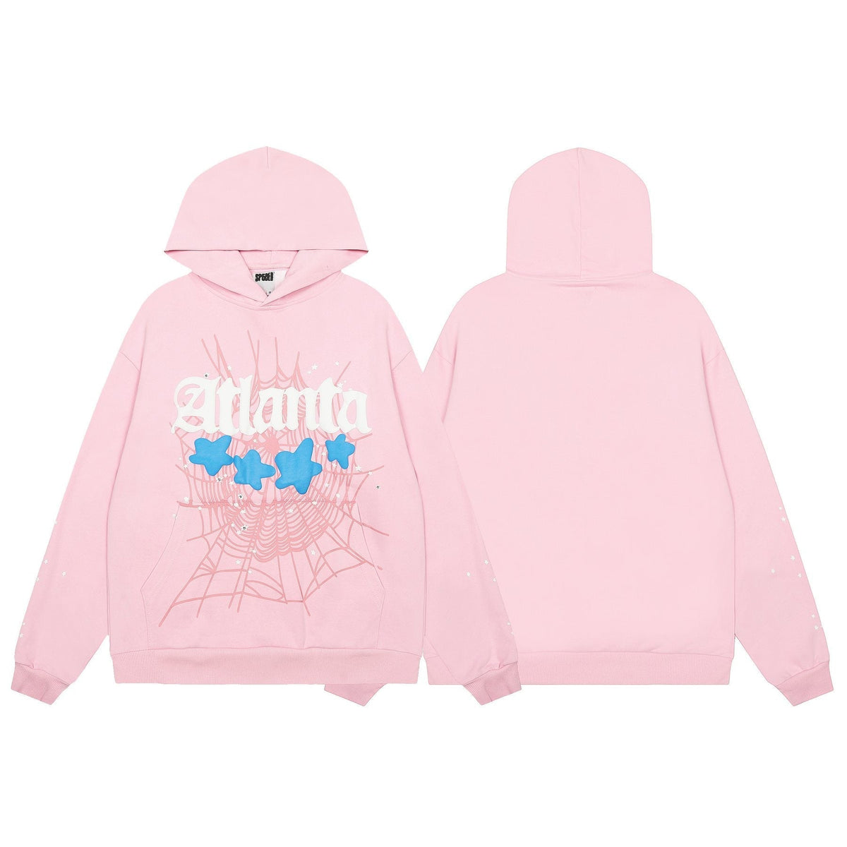 Sp5der Spiderweb Graphic Hoodie & Sweatpants Matching Set ¡ª front