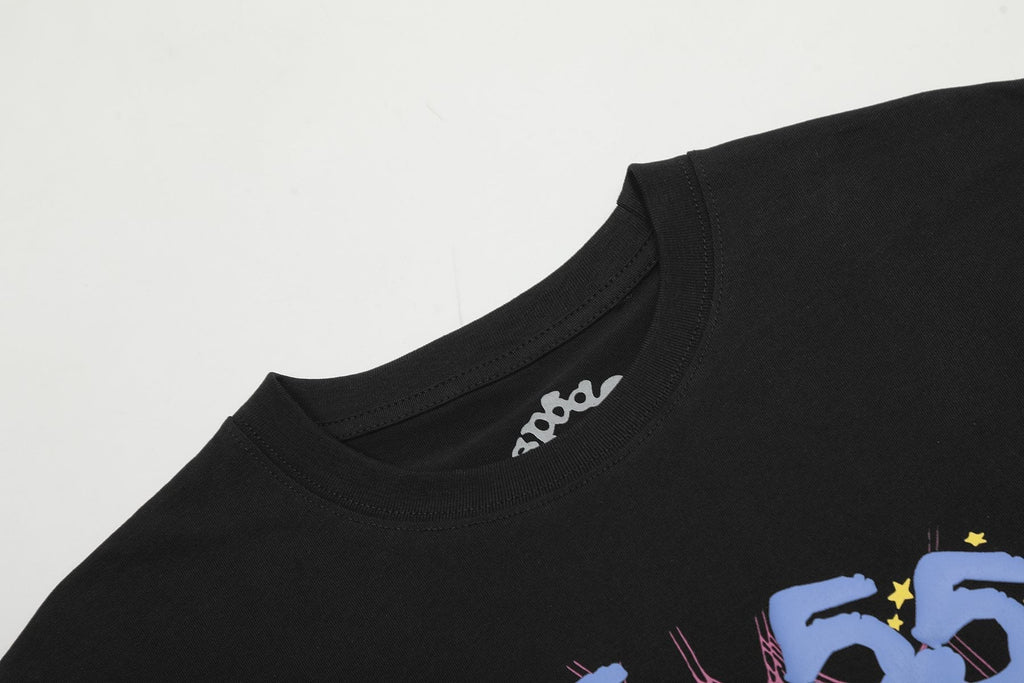 Sp5der 666 Spiderweb Graphic T-Shirt in Black ¡ª neck_label