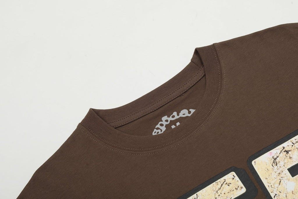 Sp5der Distressed Graphic T-Shirt ¡ª detail