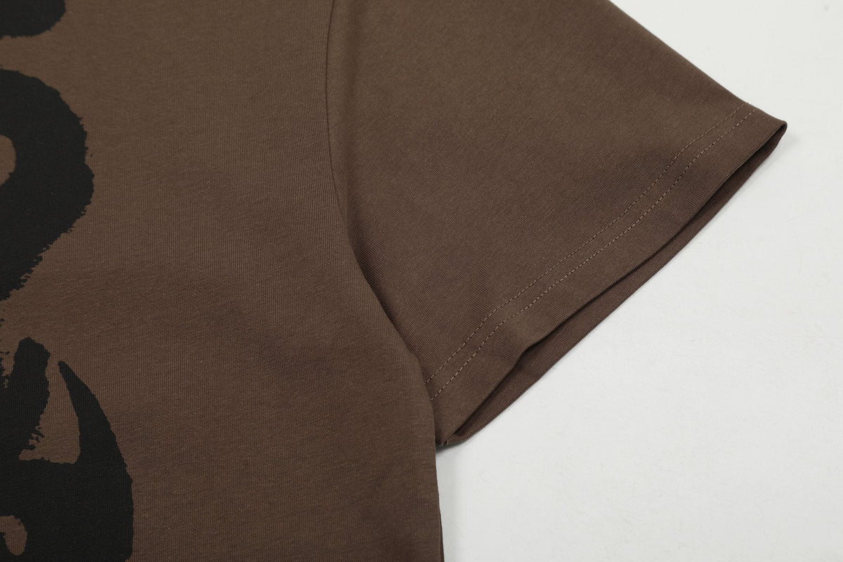 Sp5der Brown Graphic T-Shirt ¡ª detail