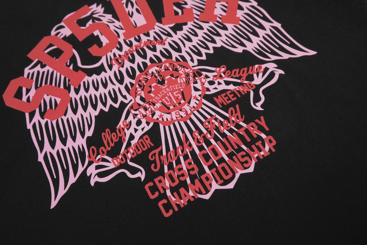 Sp5der Red/Pink Front Graphic T-Shirt ¡ª detail
