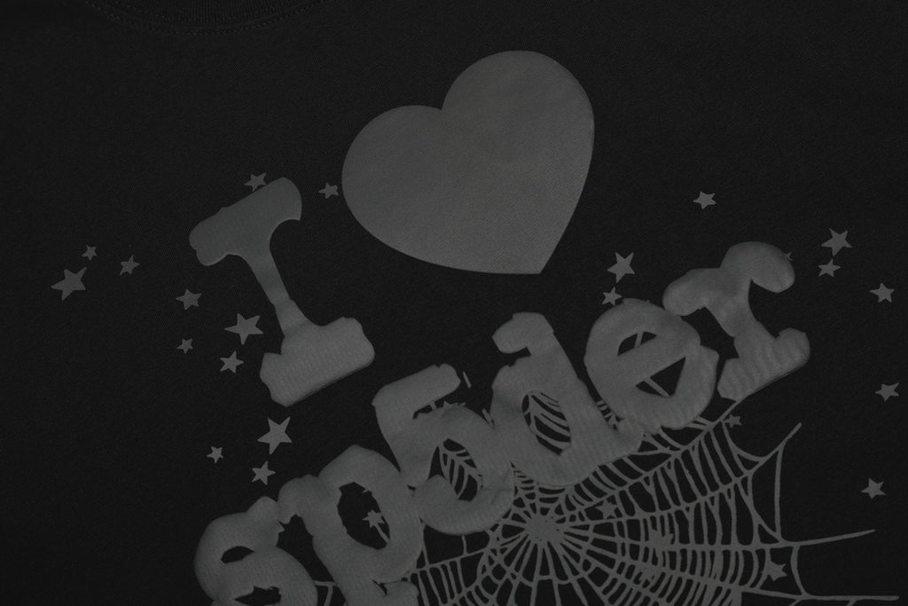 Sp5der Heart Web Graphic T-Shirt ¡ª detail
