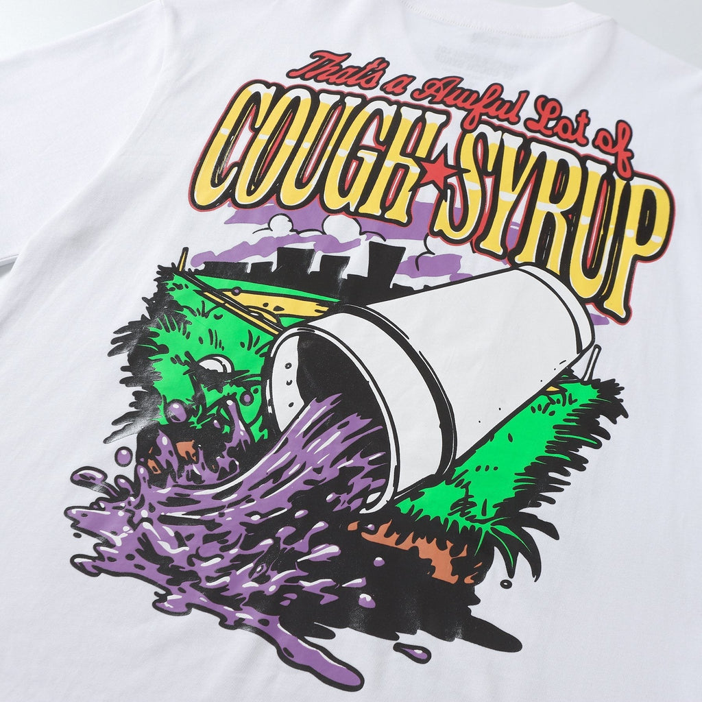 THAT'S A AWFUL LOT OF COUGH SYRUP Baseball Graphic T-Shirt ¡ª detail