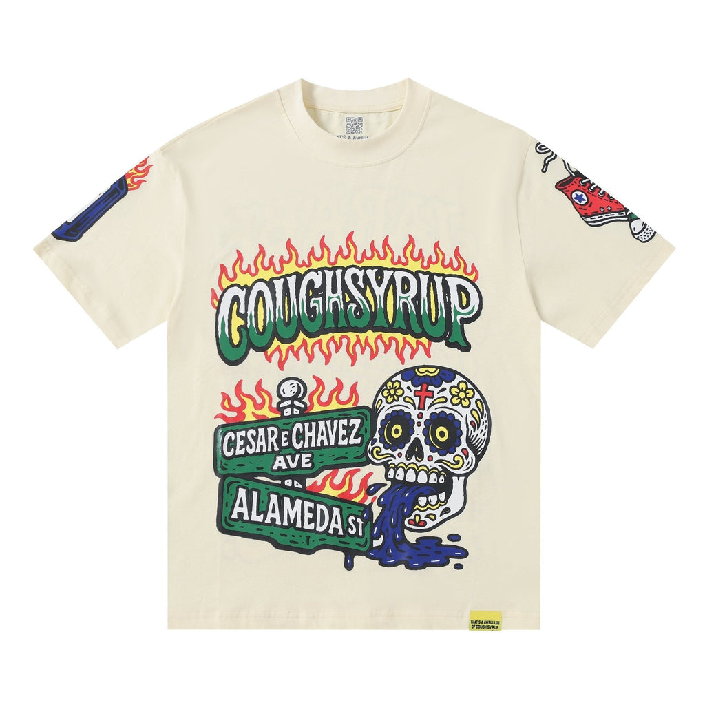 THAT'S A AWFUL LOT OF COUGH SYRUP Front & Back Graphic Short-Sleeve T-Shirt ¡ª front