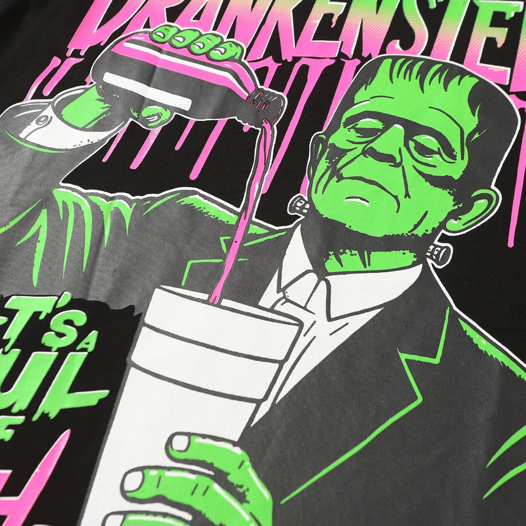 THAT'S A AWFUL LOT OF COUGH SYRUP Frankenstein Graphic T-Shirt ¡ª detail
