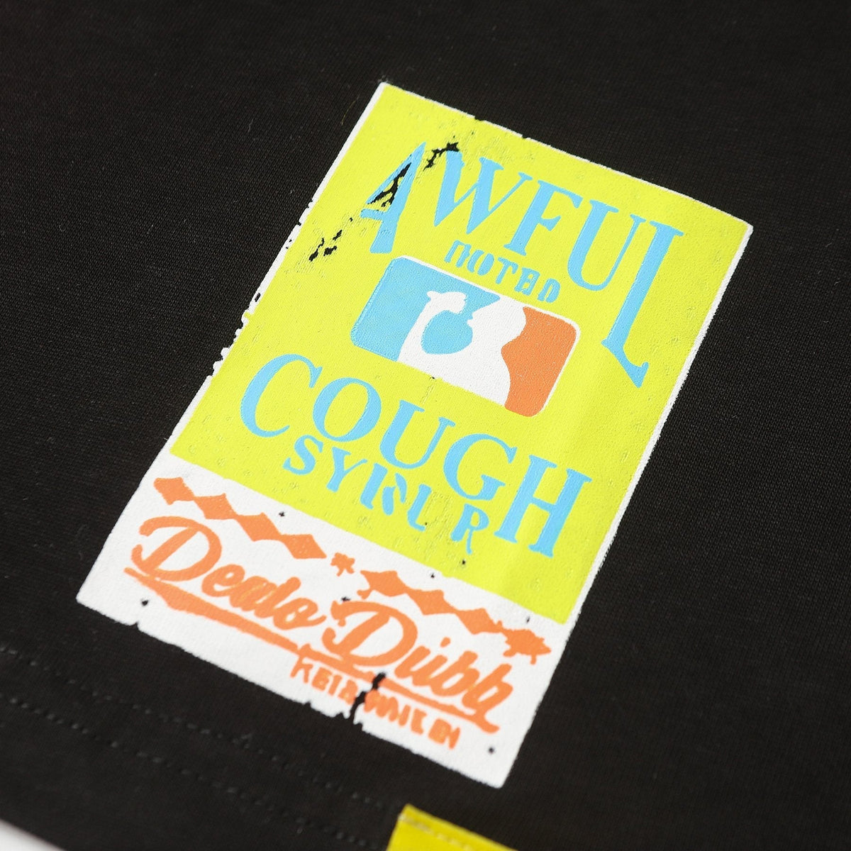 THAT'S A AWFUL LOT OF COUGH SYRUP Front & Back Graphic Short-Sleeve T-Shirt ¡ª detail