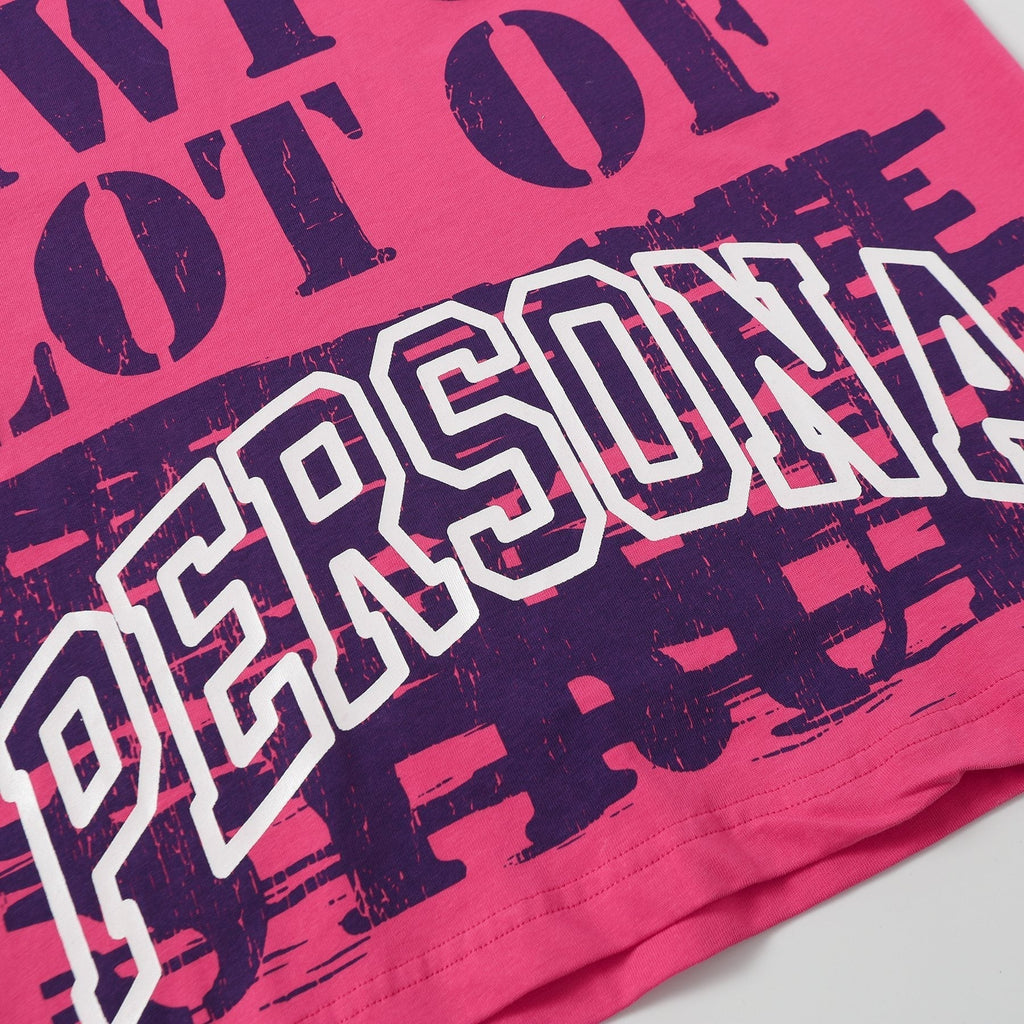 THAT'S A AWFUL LOT OF COUGH SYRUP Pink Front & Back Graphic T-Shirt ¡ª detail