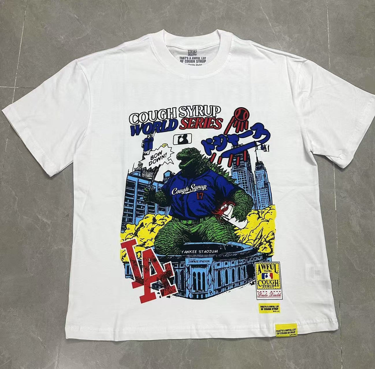THAT'S A AWFUL LOT OF COUGH SYRUP Baseball Graphic T-Shirt ¡ª front
