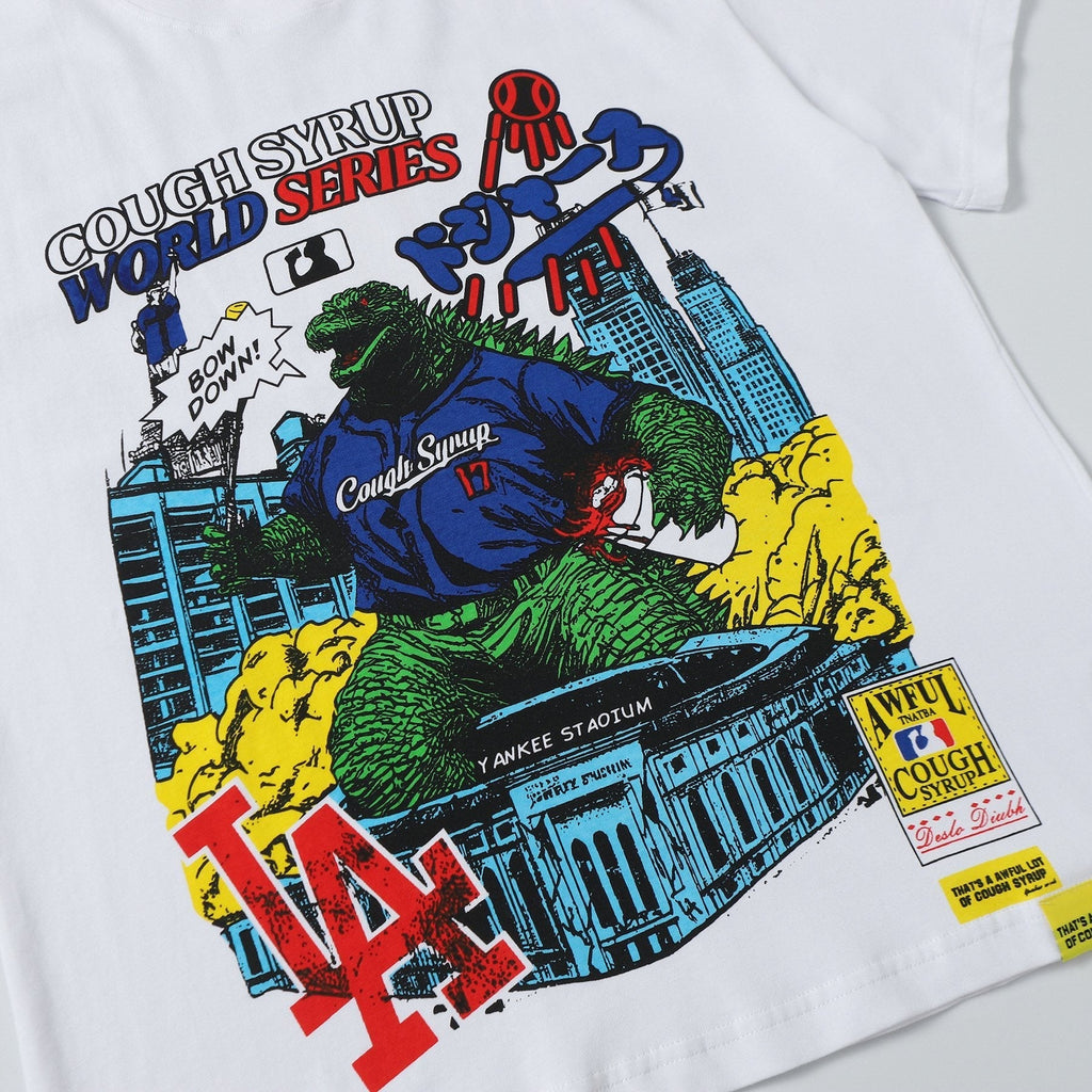 THAT'S A AWFUL LOT OF COUGH SYRUP Baseball Graphic T-Shirt ¡ª detail