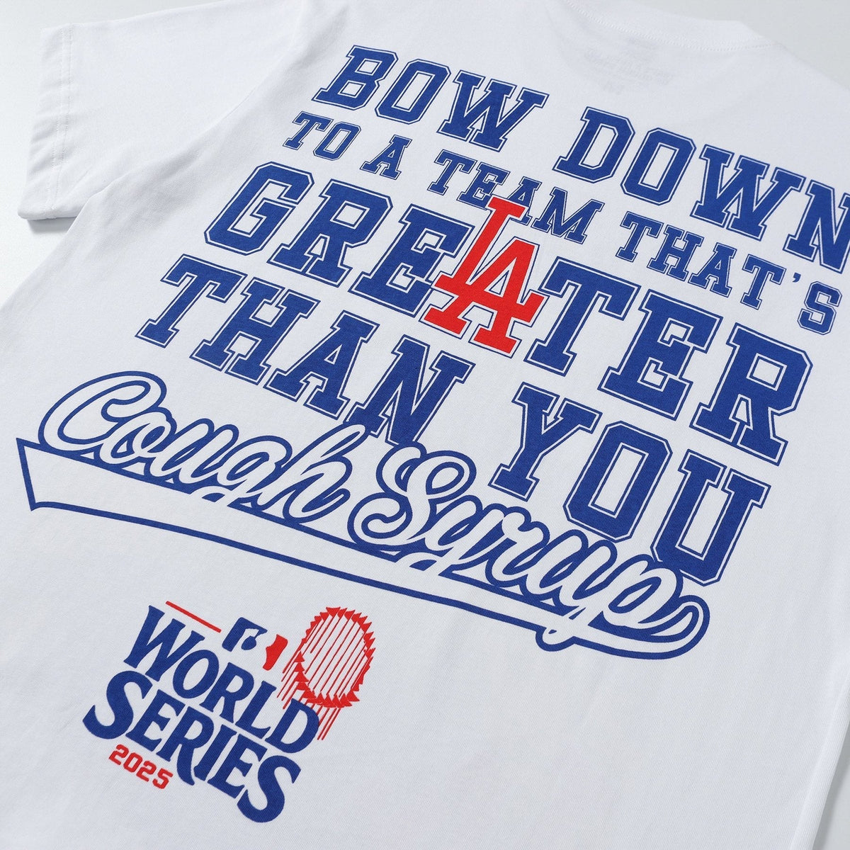 THAT'S A AWFUL LOT OF COUGH SYRUP Baseball Graphic T-Shirt ¡ª detail