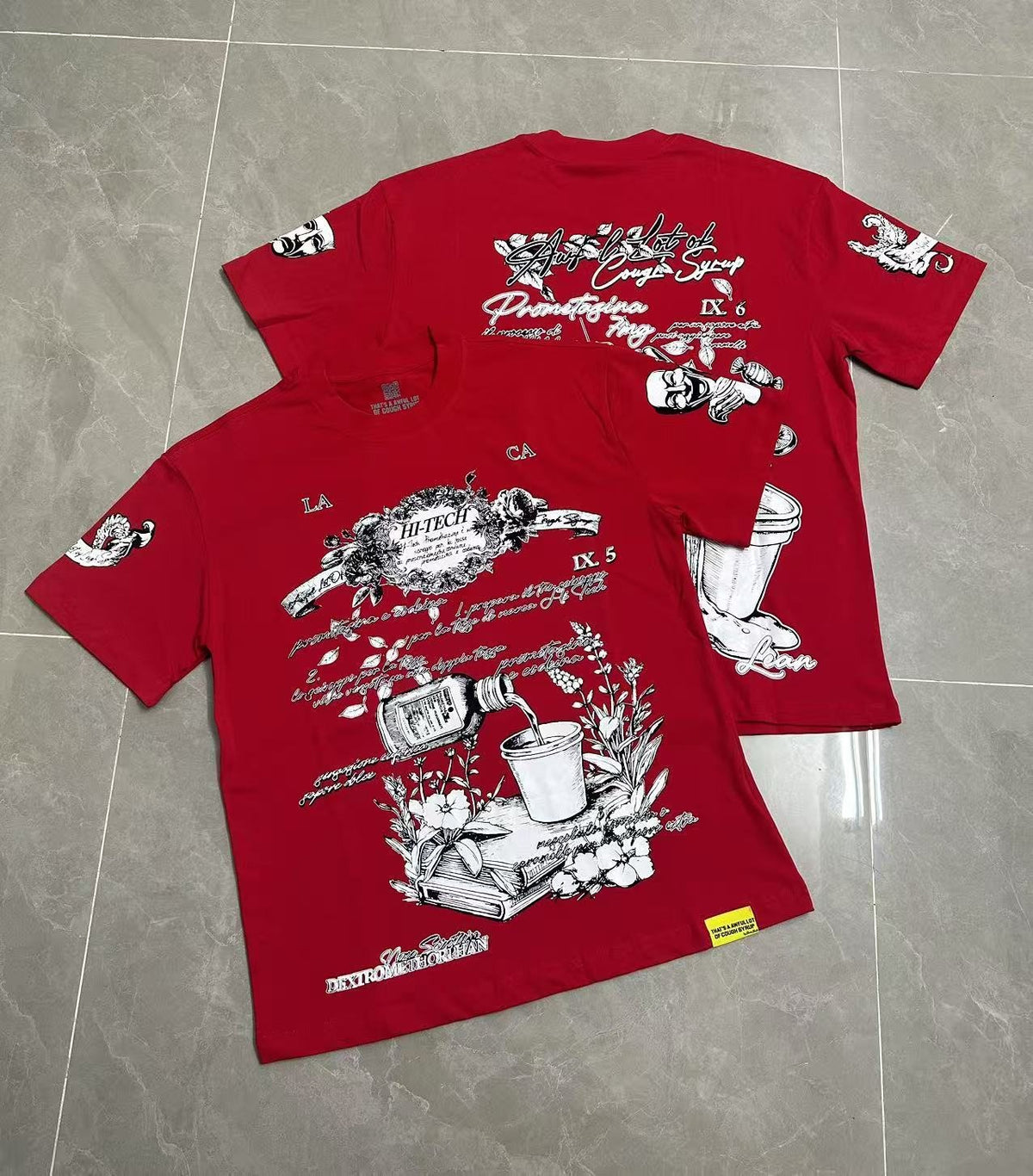 THAT'S A AWFUL LOT OF COUGH SYRUP Bottle Graphic T-Shirt ¡ª context