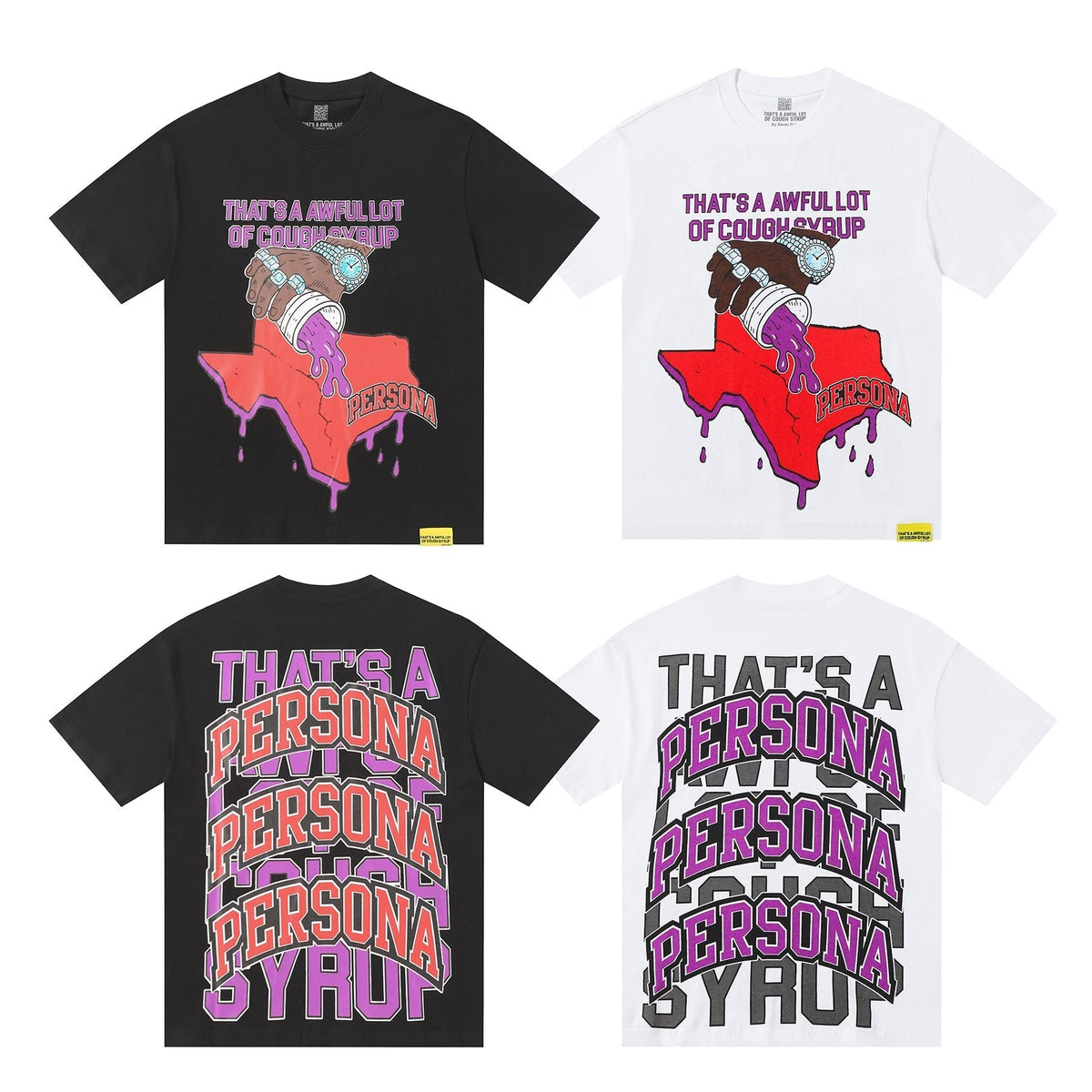 THAT'S A AWFUL LOT OF COUGH SYRUP Front & Back Graphic T-Shirt ¡ª comparison