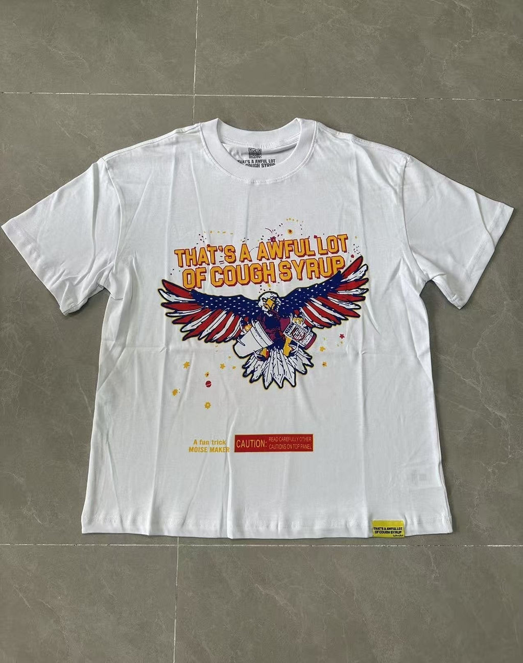 THAT'S A AWFUL LOT OF COUGH SYRUP Eagle Graphic T-Shirt ¡ª front