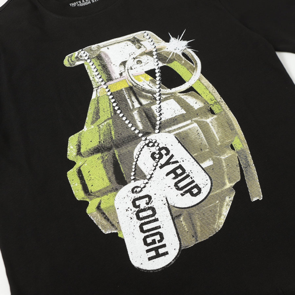 THAT'S A AWFUL LOT OF COUGH SYRUP Grenade Graphic T-Shirt ¡ª detail