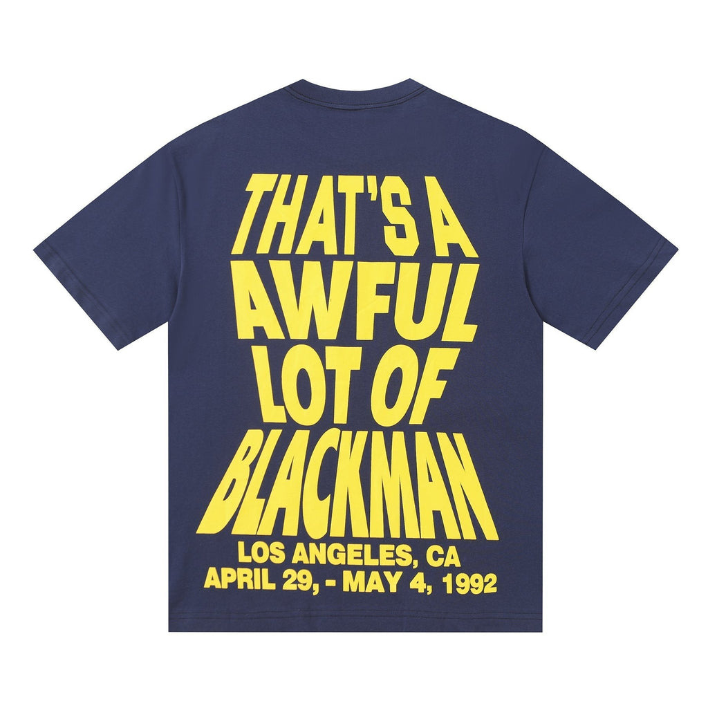 THAT'S A AWFUL LOT OF COUGH SYRUP Navy Graphic Short-Sleeve T-Shirt ¡ª back