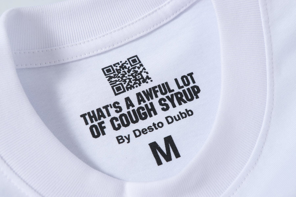 THAT'S A AWFUL LOT OF COUGH SYRUP Leaf Graphic Short-Sleeve T-Shirt ¡ª neck_label