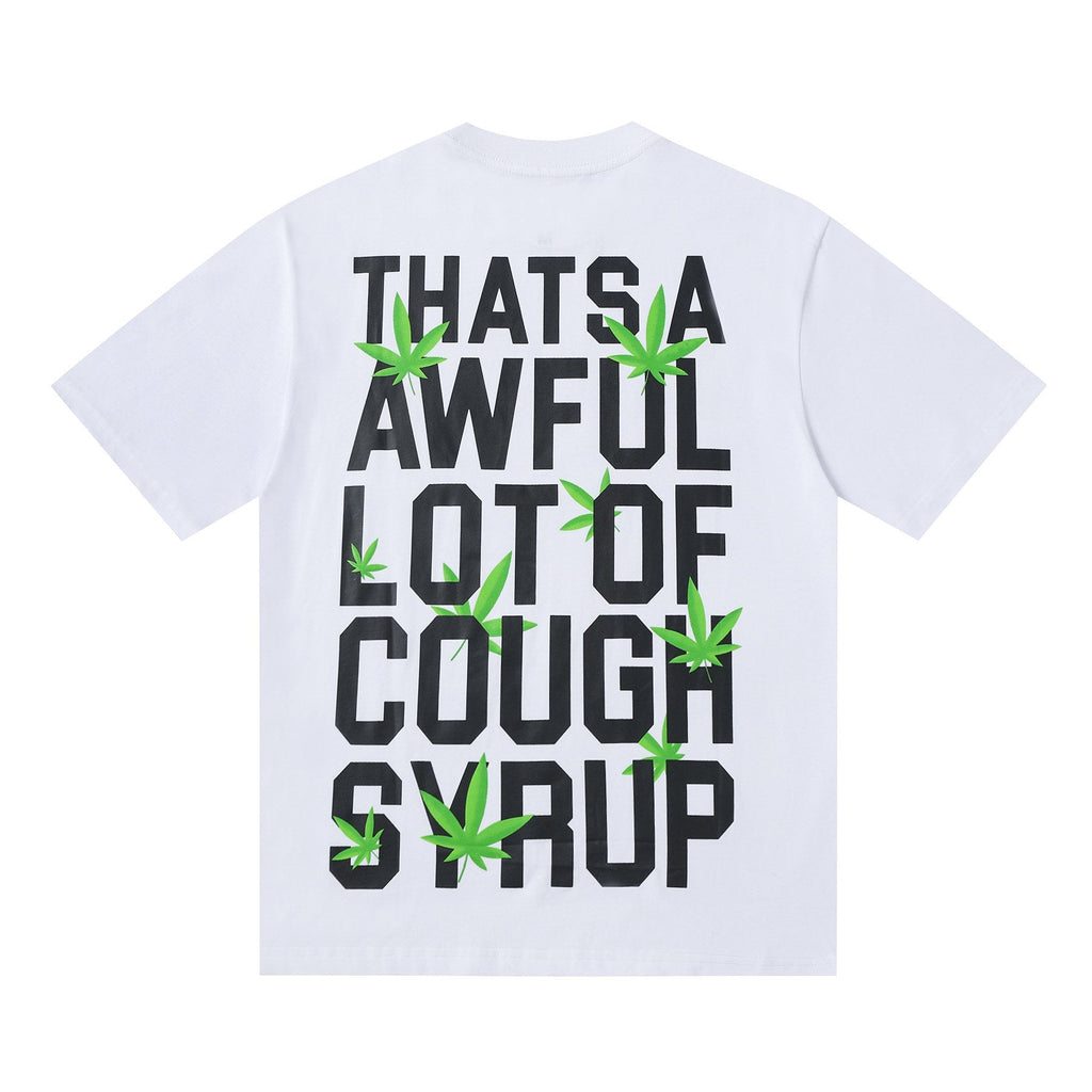 THAT'S A AWFUL LOT OF COUGH SYRUP Leaf Graphic Short-Sleeve T-Shirt ¡ª back