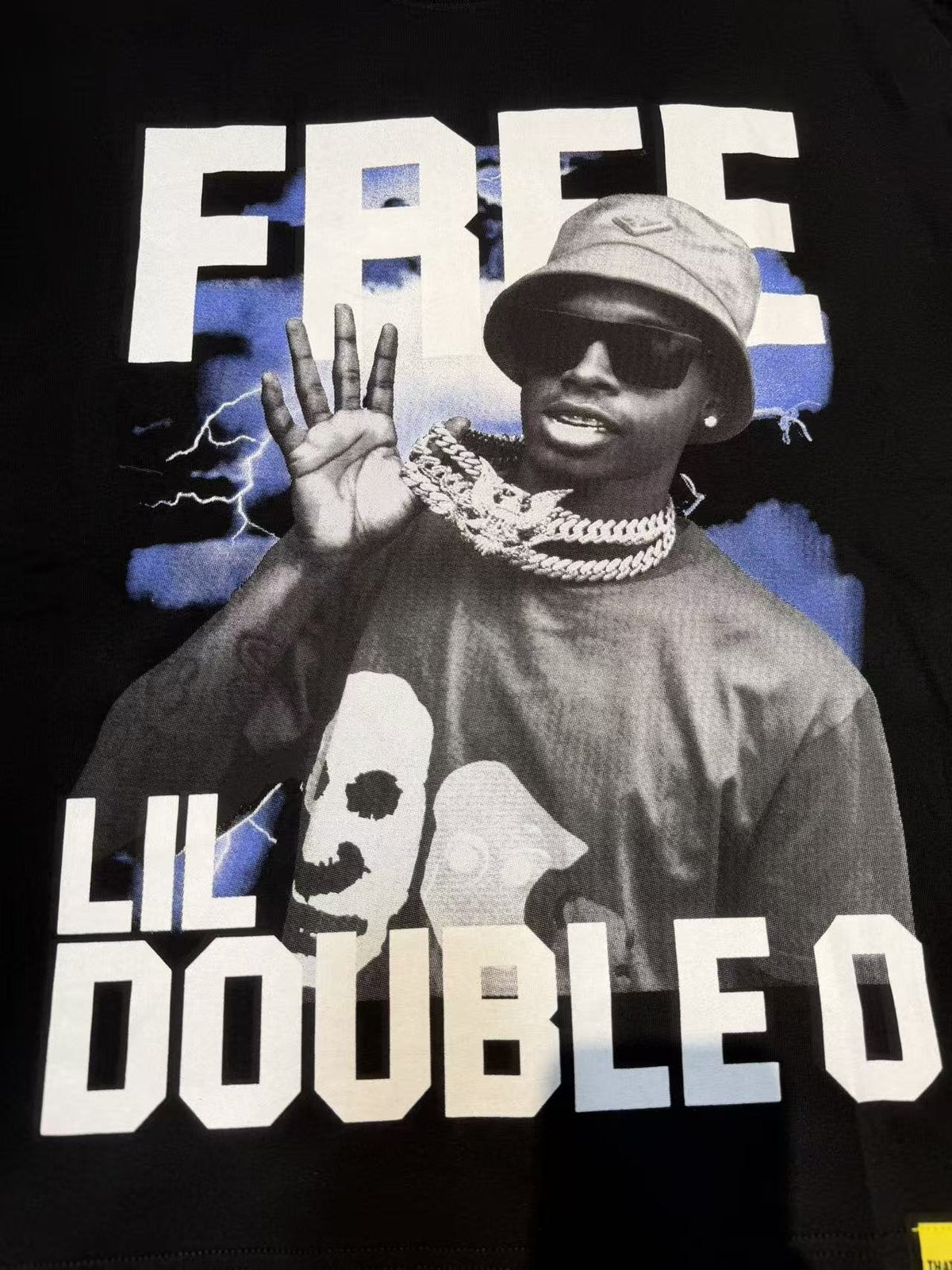 THAT'S A AWFUL LOT OF COUGH SYRUP White & Blue Graphic T-Shirt ¡ª detail