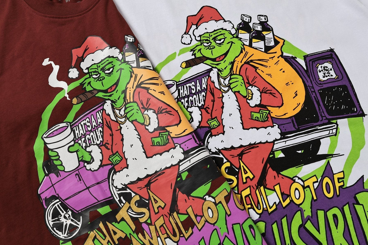 THAT'S A AWFUL LOT OF COUGH SYRUP Christmas Graphic Short-Sleeve T-Shirt ¡ª detail