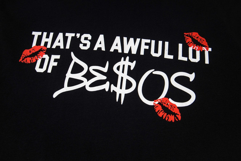 THAT'S A AWFUL LOT OF COUGH SYRUP Black Graphic Short-Sleeve T-Shirt ¡ª detail