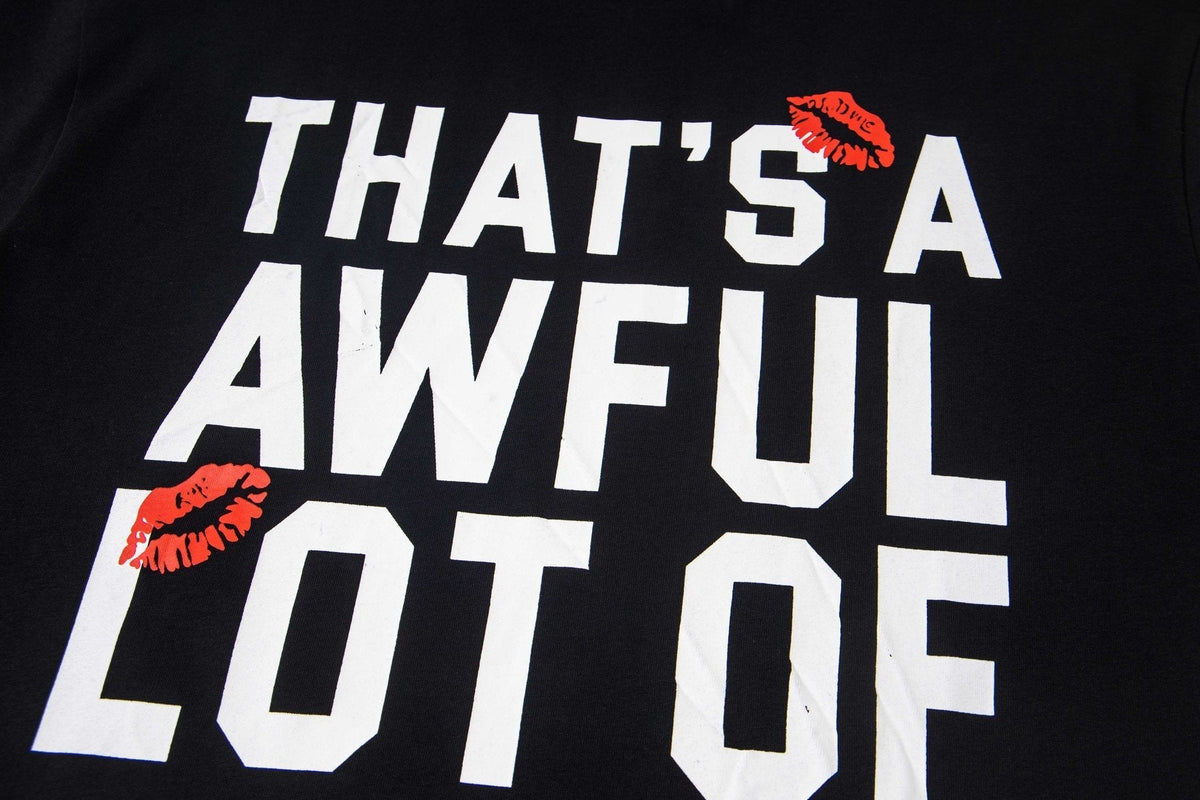 THAT'S A AWFUL LOT OF COUGH SYRUP Black Graphic Short-Sleeve T-Shirt ¡ª detail