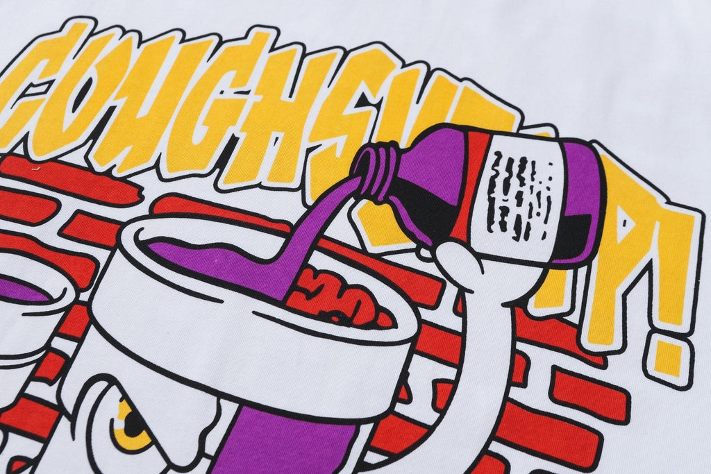THAT'S A AWFUL LOT OF COUGH SYRUP White Graphic T-Shirt ¡ª detail