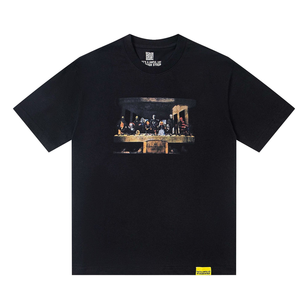 THAT'S A AWFUL LOT OF COUGH SYRUP Black Back-Print Short-Sleeve T-Shirt ¡ª hero