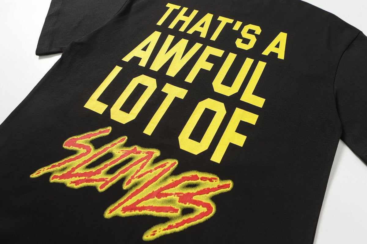 THAT'S A AWFUL LOT OF COUGH SYRUP Astronaut Slime Graphic T-Shirt ¡ª detail