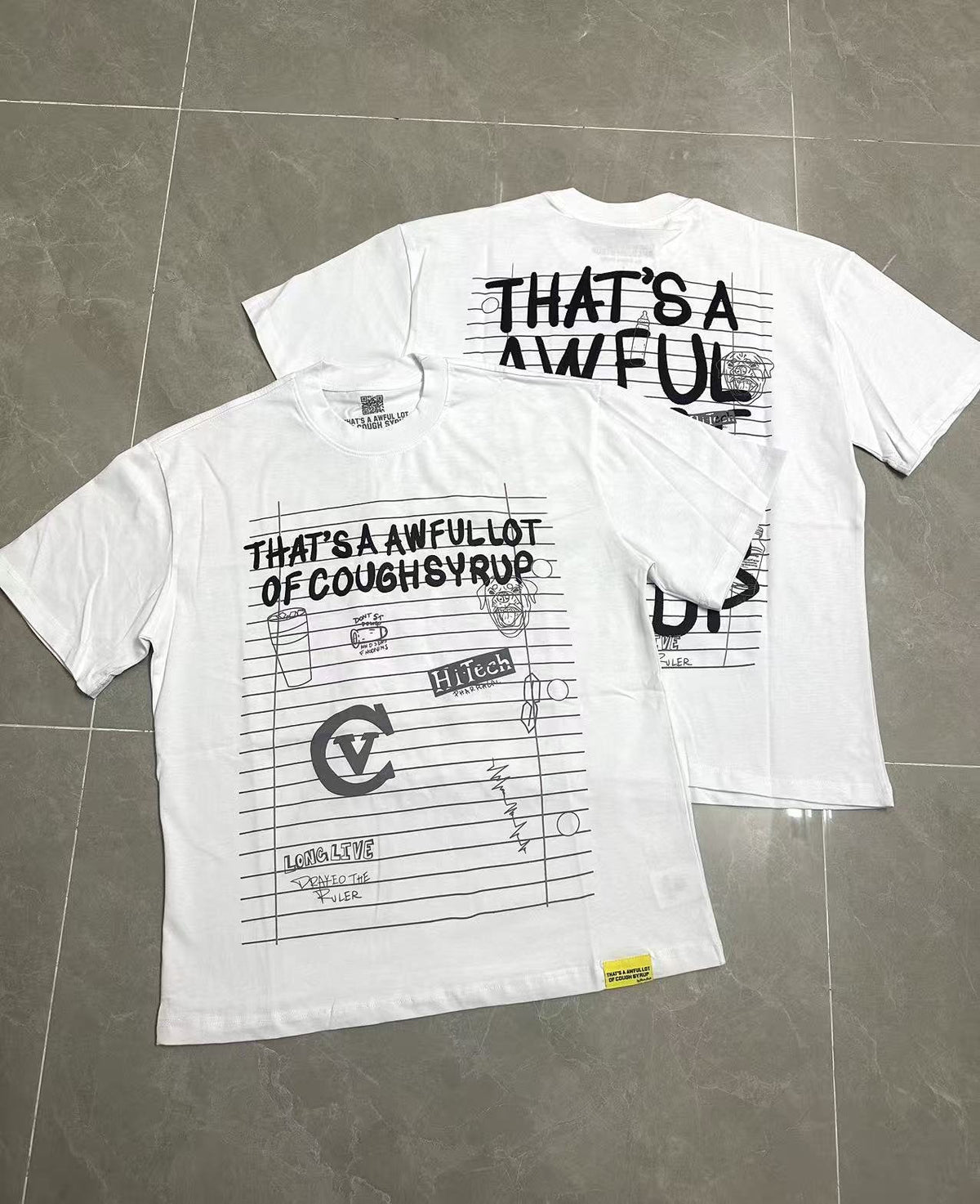 THAT'S A AWFUL LOT OF COUGH SYRUP Front & Back Graphic T-Shirt ¡ª context