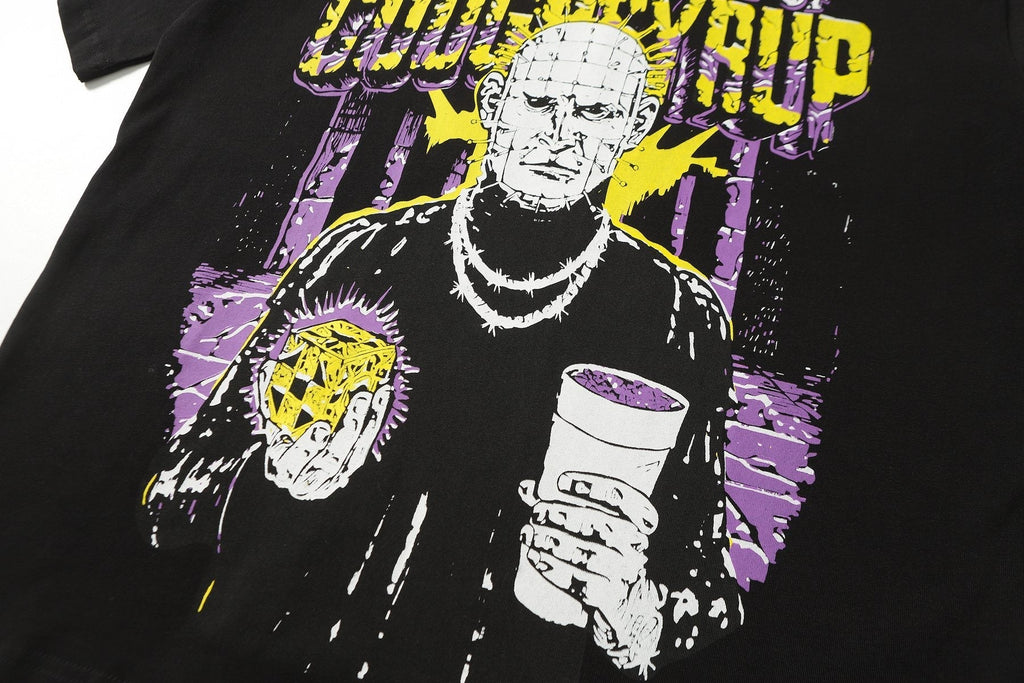 THAT'S A AWFUL LOT OF COUGH SYRUP Character Graphic Short-Sleeve T-Shirt ¡ª detail