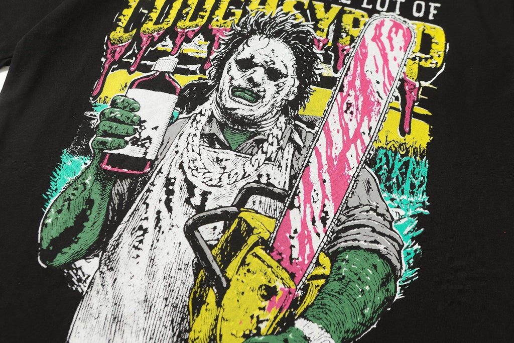 THAT'S A AWFUL LOT OF COUGH SYRUP Distressed Graphic T-Shirt ¡ª detail