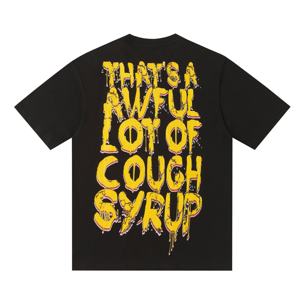 THAT'S A AWFUL LOT OF COUGH SYRUP Distressed Graphic T-Shirt ¡ª back