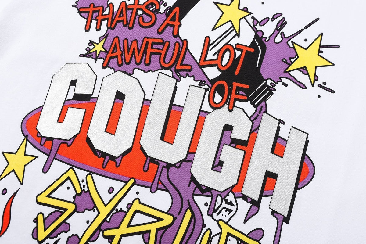 THAT'S A AWFUL LOT OF COUGH SYRUP Flame Graphic Short-Sleeve T-Shirt ¡ª detail