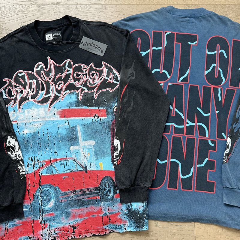 Godspeed Out of Many One Washed Long-Sleeve T-Shirt ¡ª context