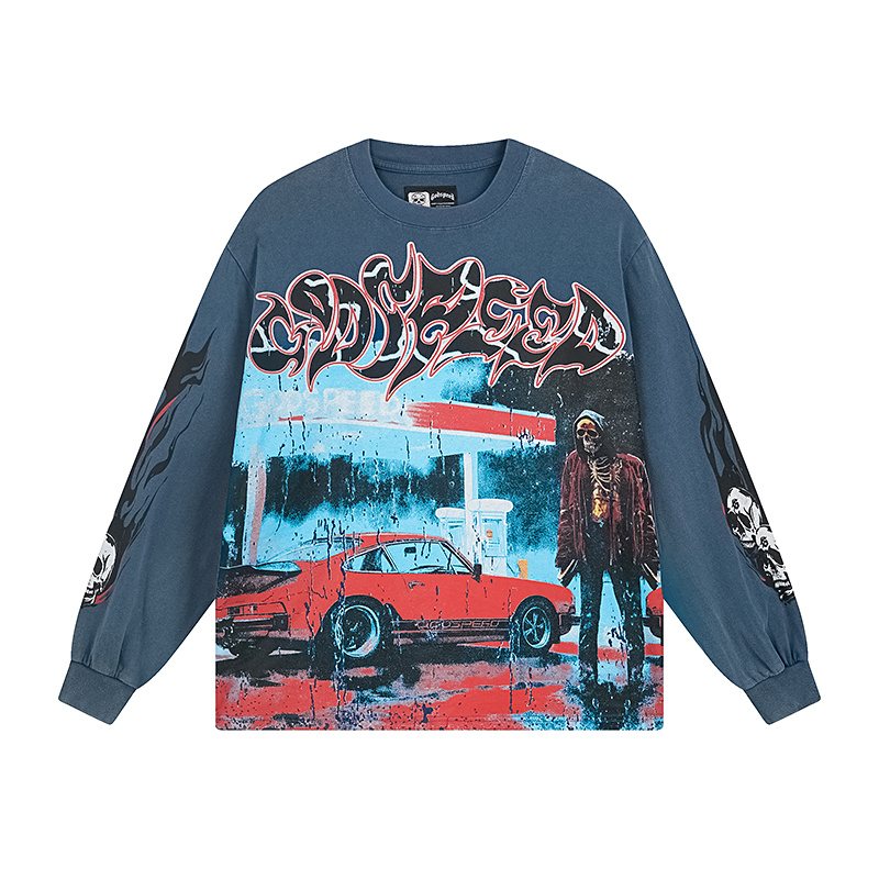Godspeed Out of Many One Washed Long-Sleeve T-Shirt ¡ª hero