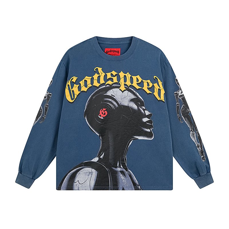 Godspeed Out of Many One Washed Long-Sleeve T-Shirt ¡ª hero