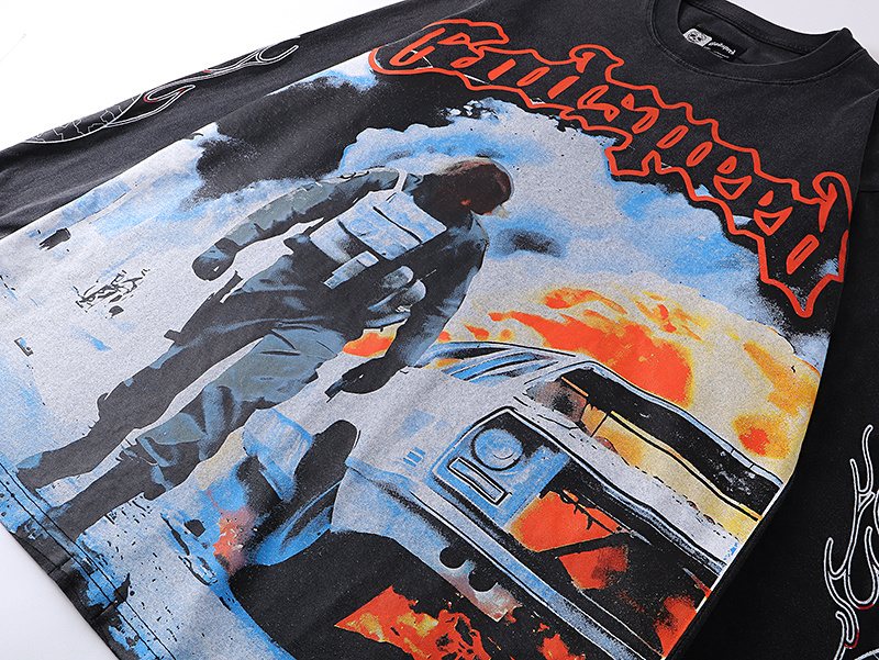 Godspeed Out of Many One Astronaut Graphic Long-Sleeve T-Shirt ¡ª detail