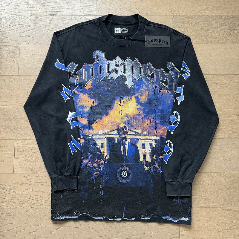 Godspeed Mansion Graphic Long-Sleeve T-Shirt ¡ª front