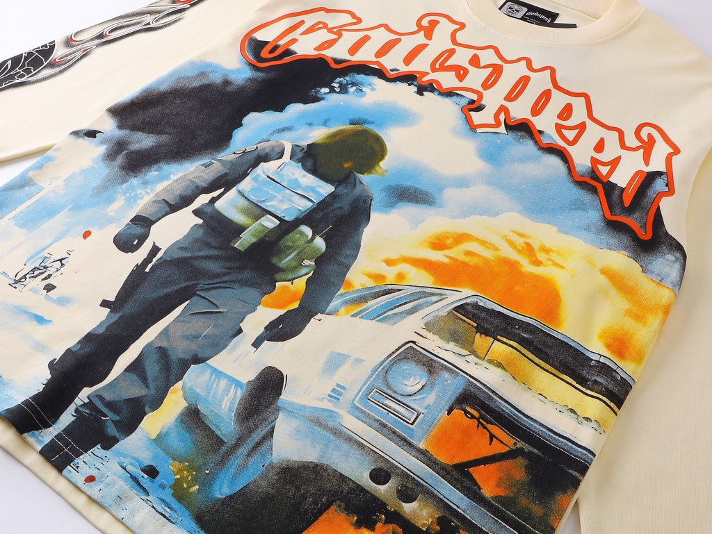 Godspeed Out of Many One Graphic Long-Sleeve T-Shirt ¡ª detail