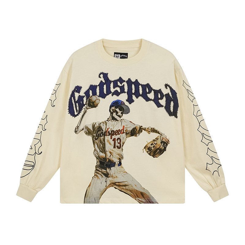 Godspeed Out of Many One Baseball Graphic Long-Sleeve T-Shirt ¡ª hero