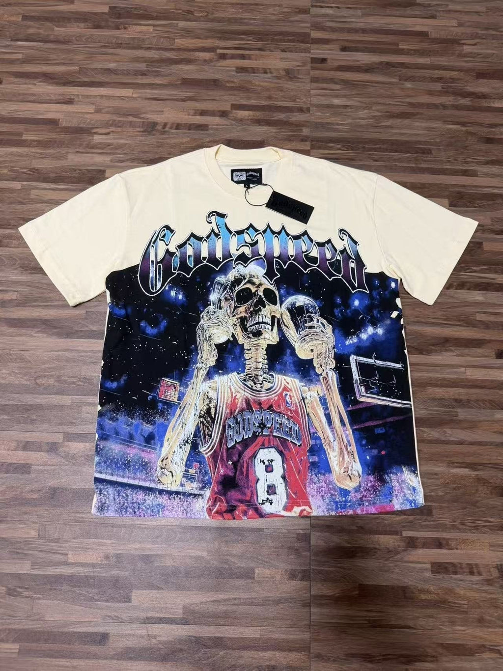Godspeed Skeleton Basketball Graphic T-Shirt ¡ª context