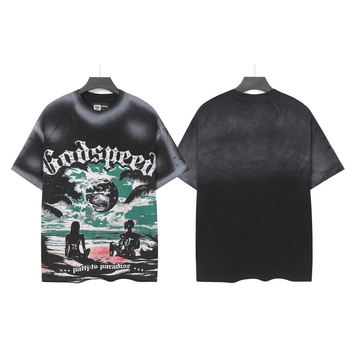 Godspeed Puffito Paradise Spray-Dye Graphic T-Shirt ¡ª front
