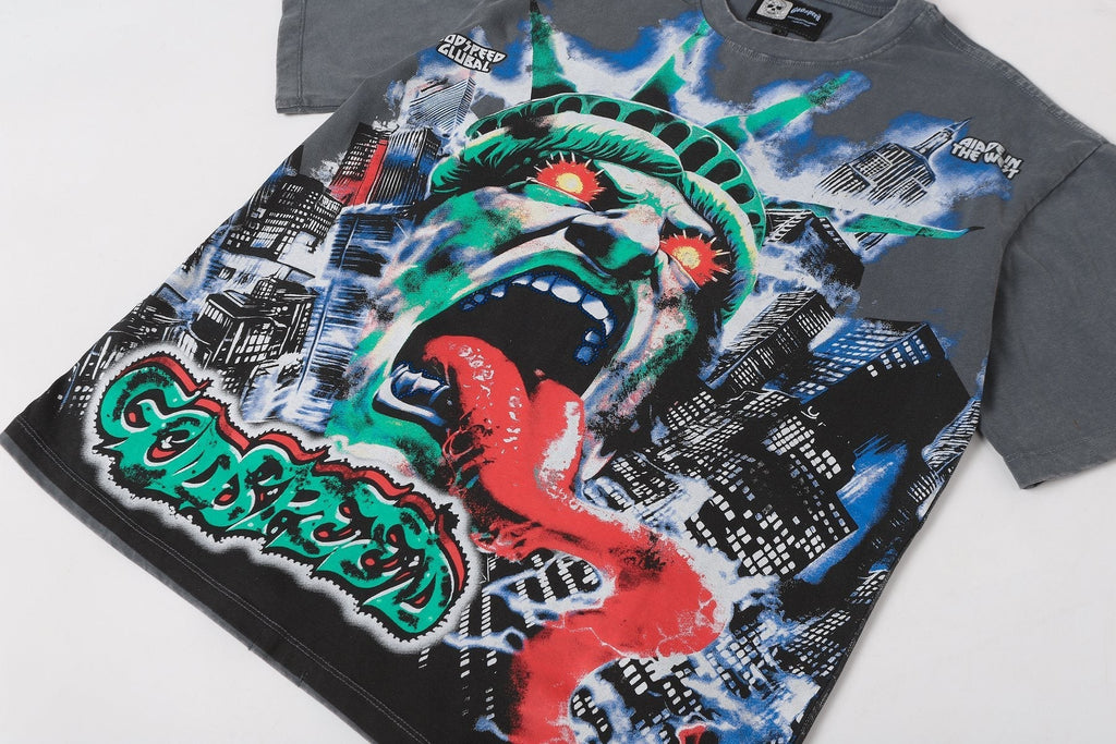 Godspeed Statue of Liberty Graphic T-Shirt ¡ª detail